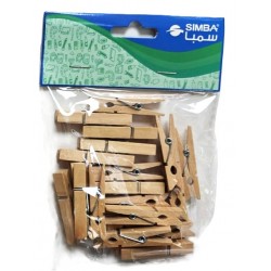 Large wooden tweezers, 4 cm, 20 pieces